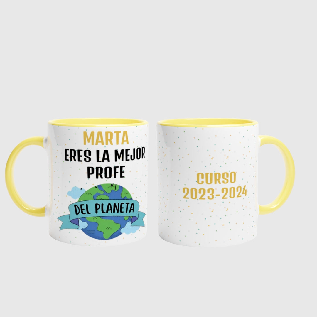 Taza para profes - El/La mejor profe Personalizada
