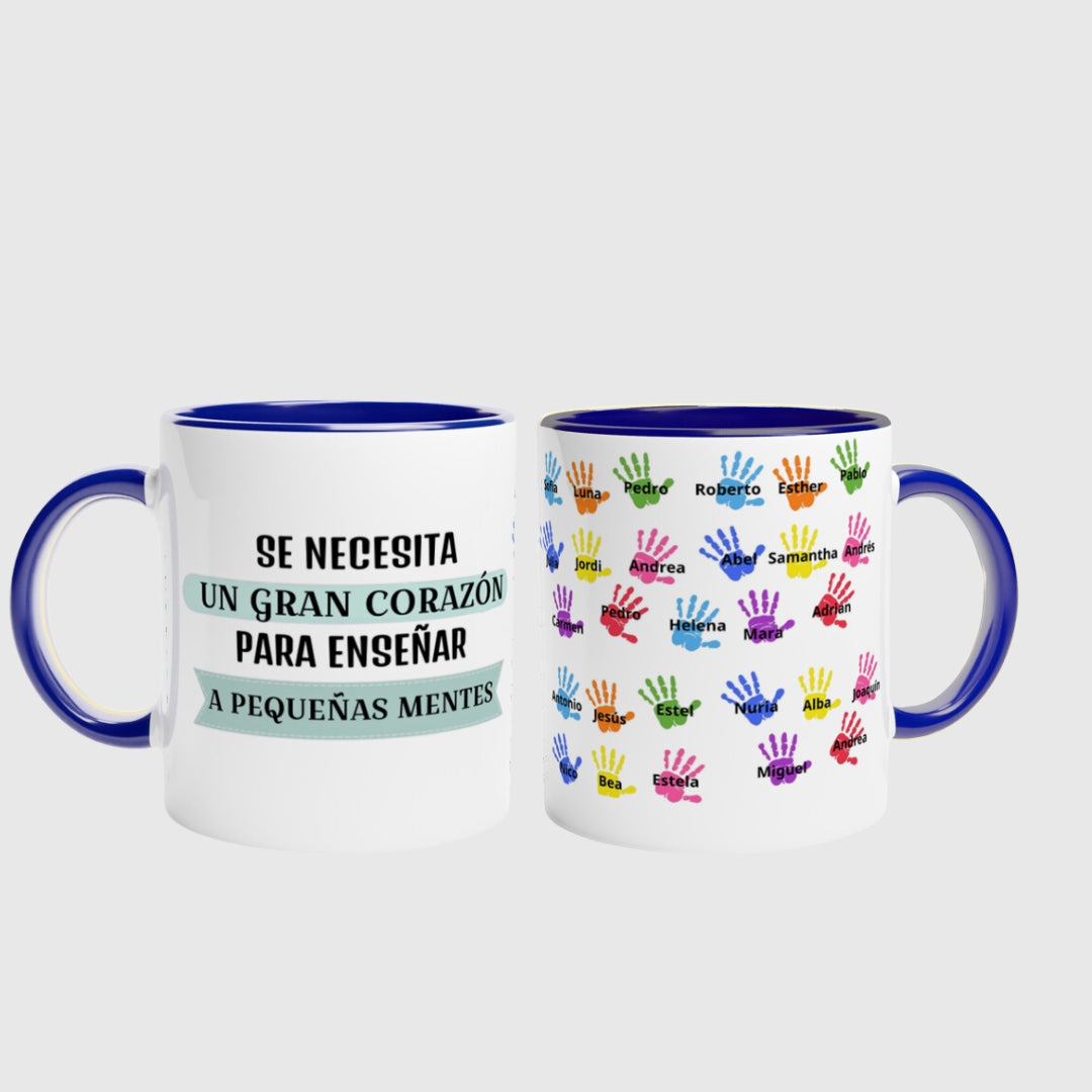 Taza Profe - Personalizada con huellas