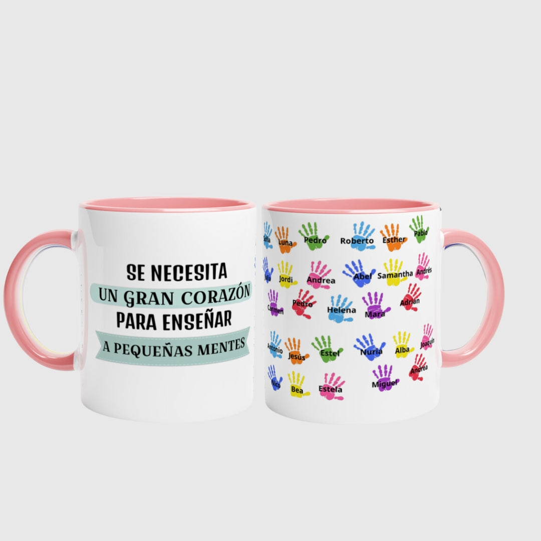 Taza Profe - Personalizada con huellas