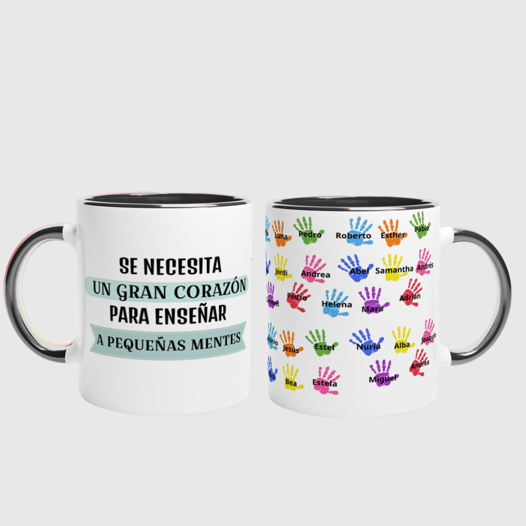 Taza Profe - Personalizada con huellas