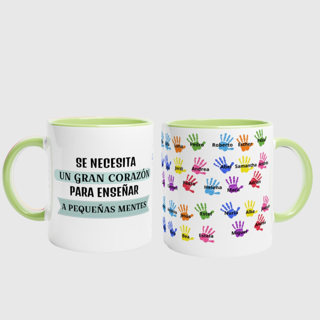 Taza Profe - Personalizada con huellas