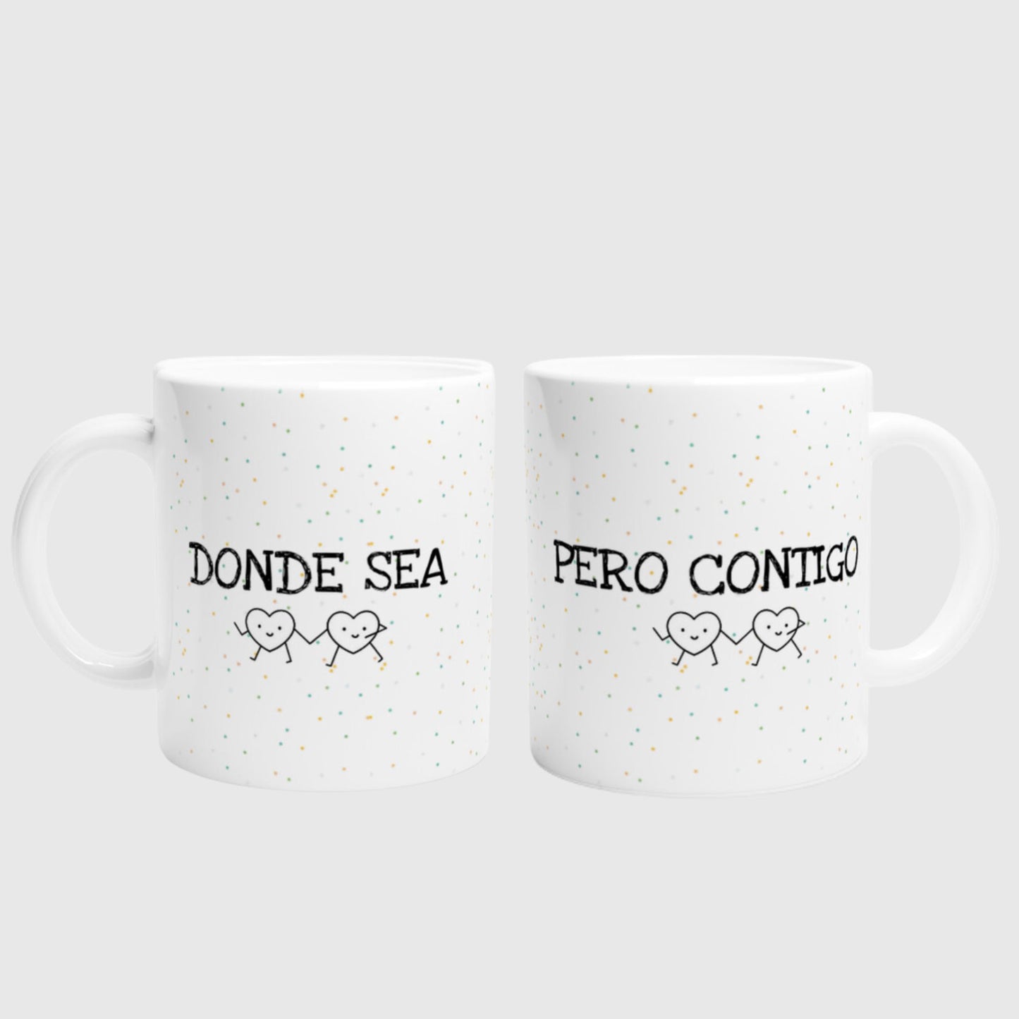 Pack 2 tazas Taza Donde sea pero Contigo - Personalizada con nombres