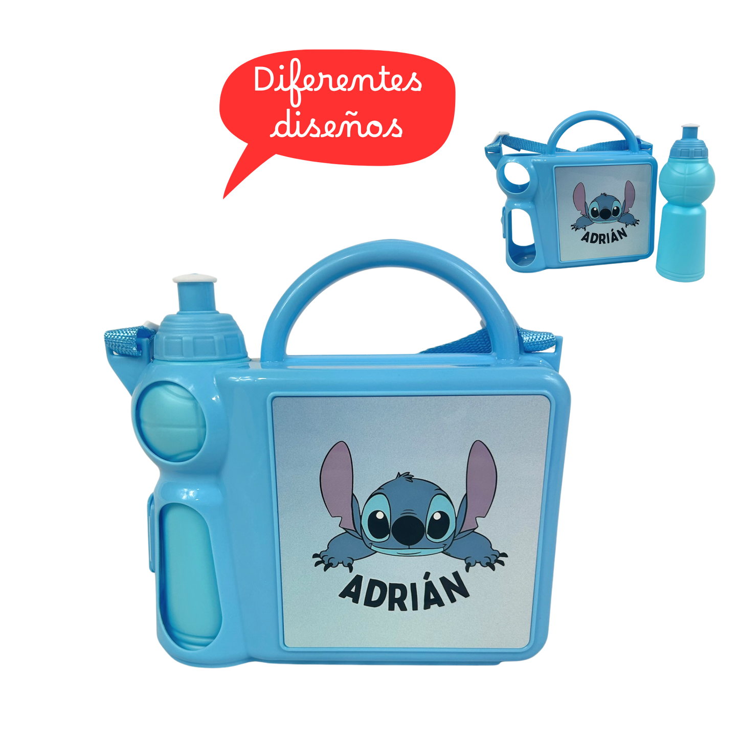 Maletín infantil almuerzo - Personaje y Nombre