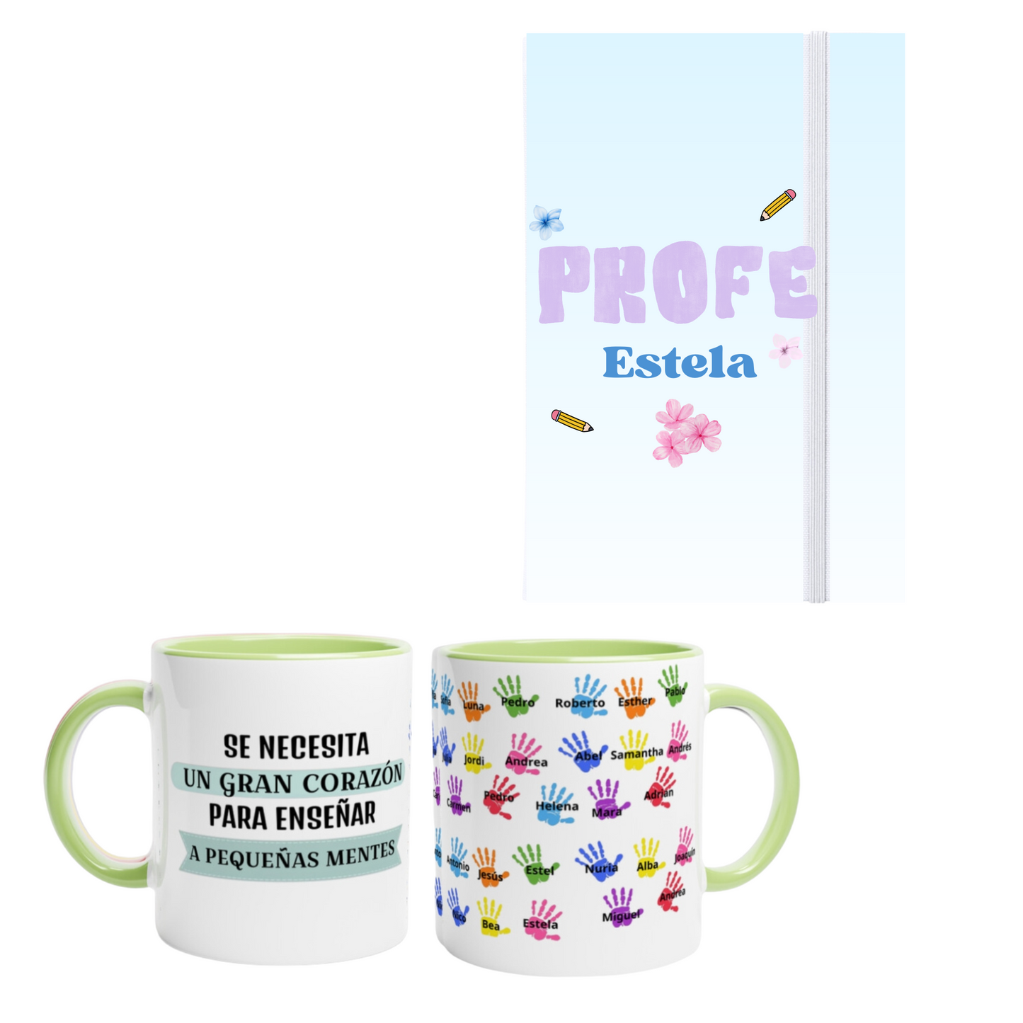 Pack para profesores taza y libreta - Personalizado