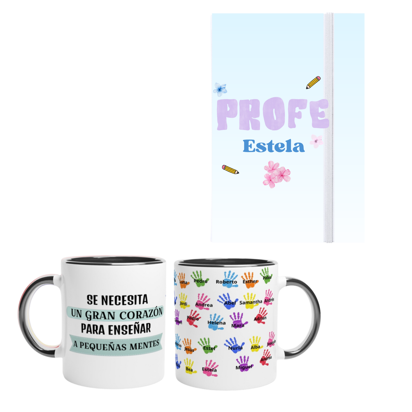 Pack para profesores taza y libreta - Personalizado