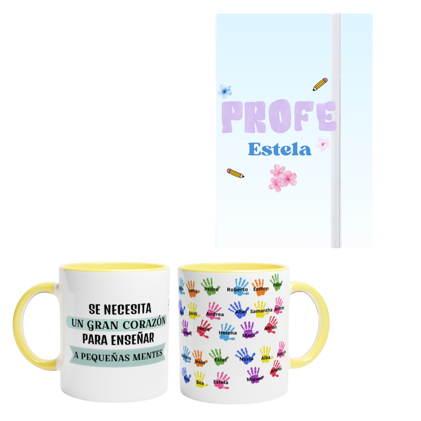 Pack para profesores taza y libreta - Personalizado