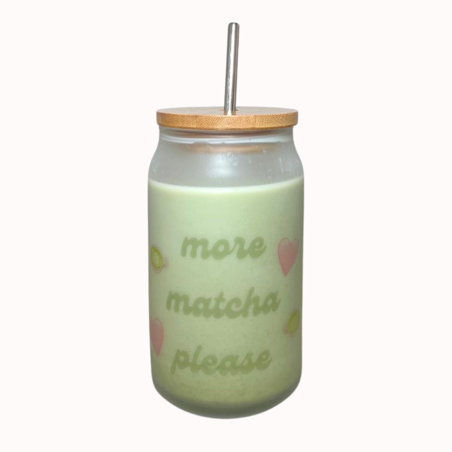 Tarro Cristal + Pajita - More Matcha Please