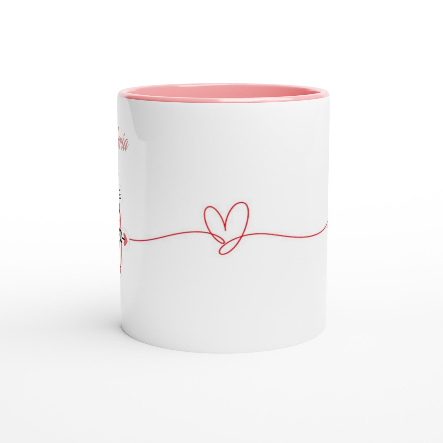 Pack 2 tazas hilo rojo animalitos - Personalizada