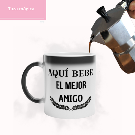 Taza Mágica Personalizada - Aqui bebe...