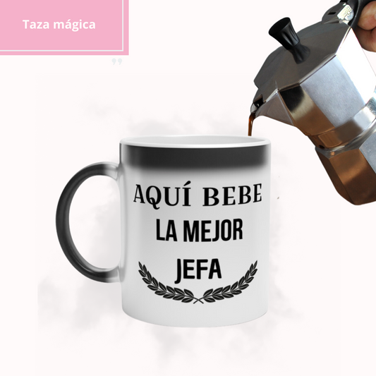Taza Mágica Personalizada - Aqui bebe...