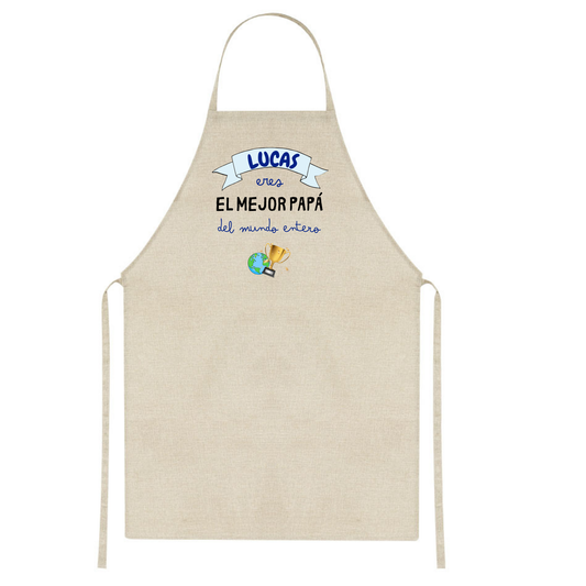 Delantal Personalizado para Papá - El mejor padre