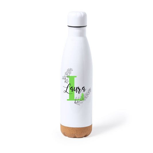 Pack Botella + Tote Bag - Personalizada con Inicial Floral