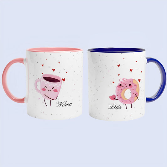 Pack 2 tazas equipo - Pesonalizada con nombres