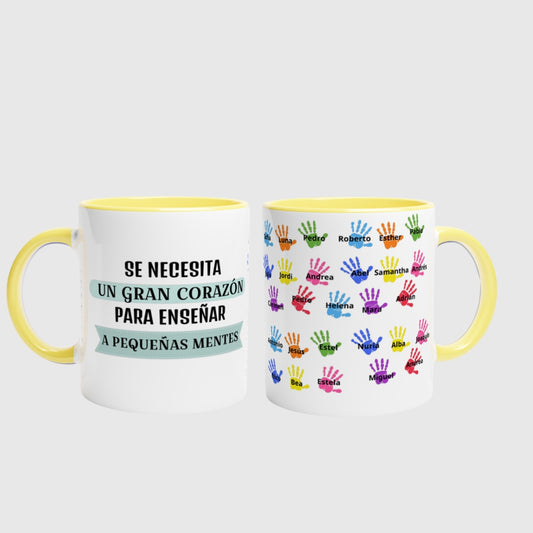 Taza Profe - Personalizada con huellas
