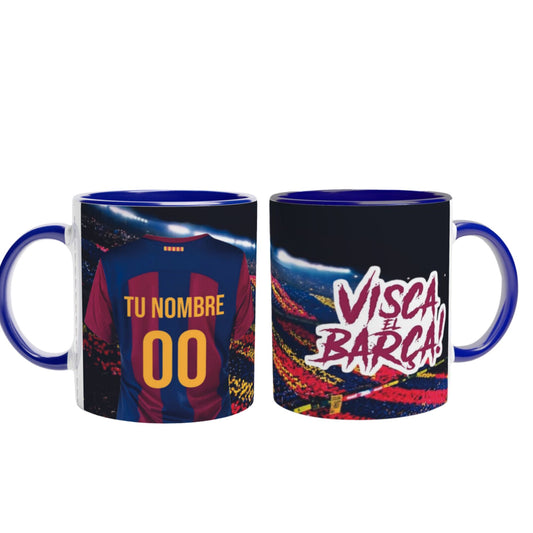 Taza equipo Fútbol - Personalizada con nombre y número
