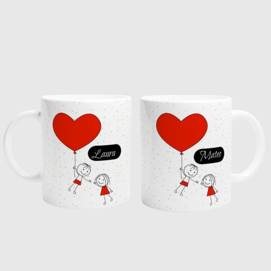 Pack 2 tazas Taza Donde sea pero Contigo - Personalizada con nombres