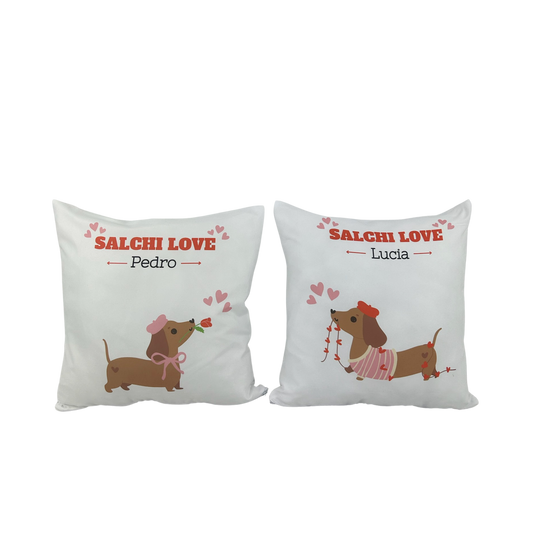 Pack 2 cojines - Personalizados Perro Salchicha
