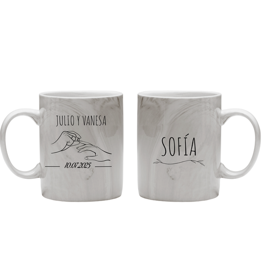 Taza marmolada para bodas - Personalizada