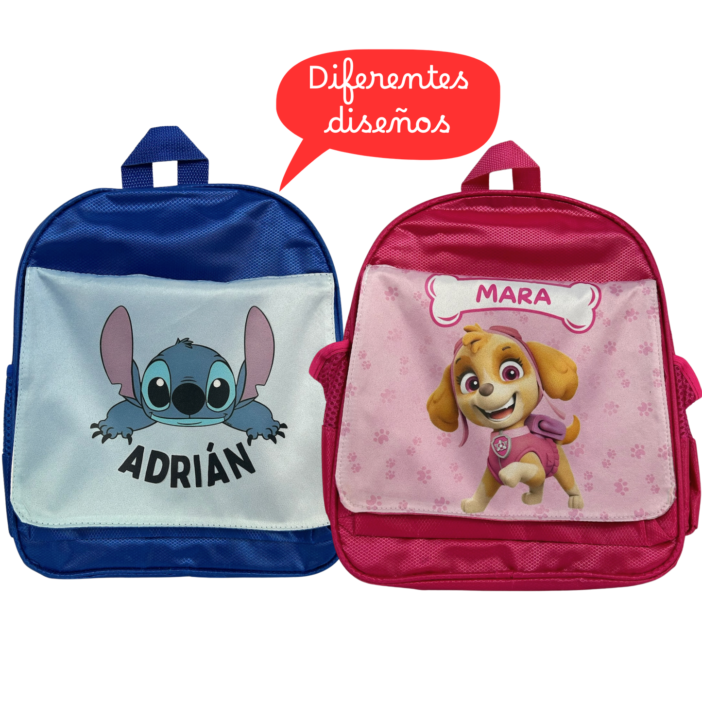 Mochila infantil personalizada - Personaje y Nombre