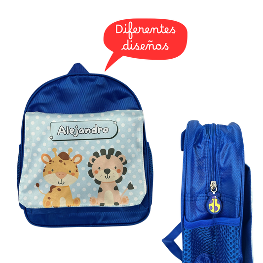 Mochila infantil personalizada - Animalito y Nombre