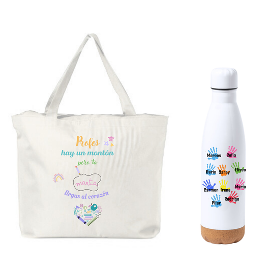 Bolso + Botella para profes - Personalizado