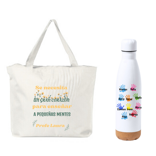 Bolso + Botella para profes - Personalizado
