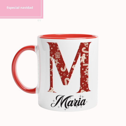 Taza especial Navidad - Personalizada con inicial y nombre