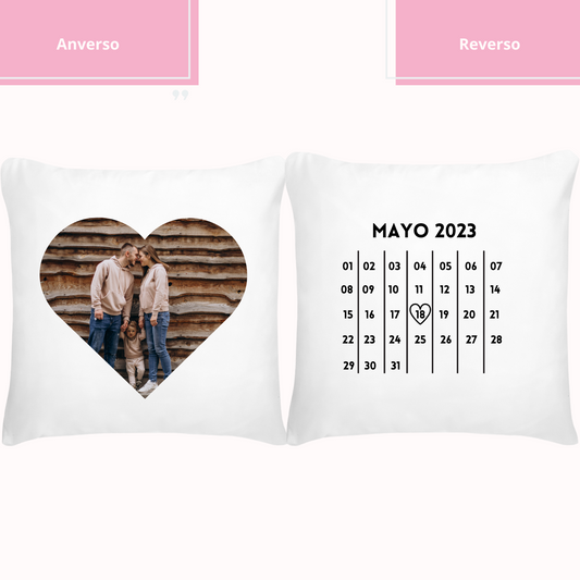 Cojin Personalizado - Calendario y foto