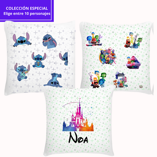 Cojín Colección Especial - Personajes Personalizada con Nombre