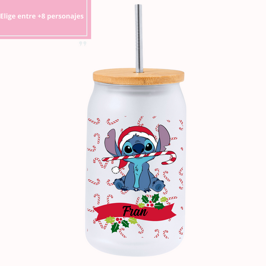 Tarro Personaje Navidad - Personalizado con el nombre